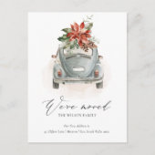 Soft Poinsettia Floral-kerstauto die we hebben ver Briefkaart (Voorkant)