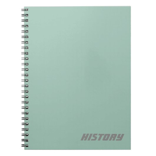 Soft Powder Blue Onderwerp/Naam Notitieboek (Voorkant)