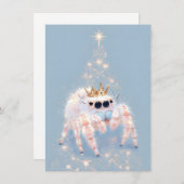 Soft Pretty Jumping Spider Christmas Cards Feestdagenkaart (Voorkant / Achterkant)