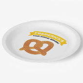 Soft Pretzel Party Papieren Bordje (Gekanteld)
