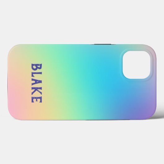 Soft Prismatic Pastel Custom Name iPhone Case (Achterkant (horizontaal))
