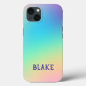 Soft Prismatic Pastel Custom Name iPhone Case (Achterkant)