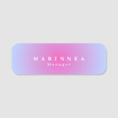 Soft Purple Blue Gradient Aura Naamplaatje (Voorkant)