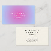 Soft Purple Blue Gradient Aura  Visitekaartje (Voorkant / Achterkant)