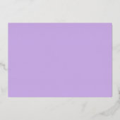 Soft Purple Bow Elegant Minimalist Modern Baptism Folie Uitnodiging (Achterkant)