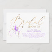 Soft Purple Bow Elegant Romantic Bridal Shower Kaart (Voorkant)