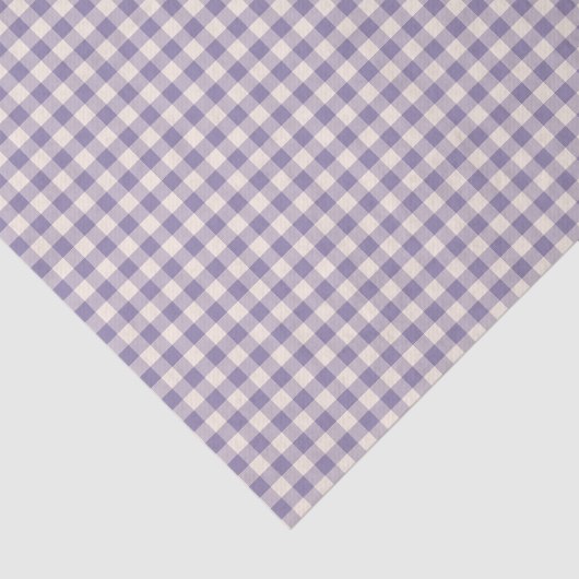Soft Purple Gingham Plaid Check Holiday Pattern Tissuepapier (Detail)
