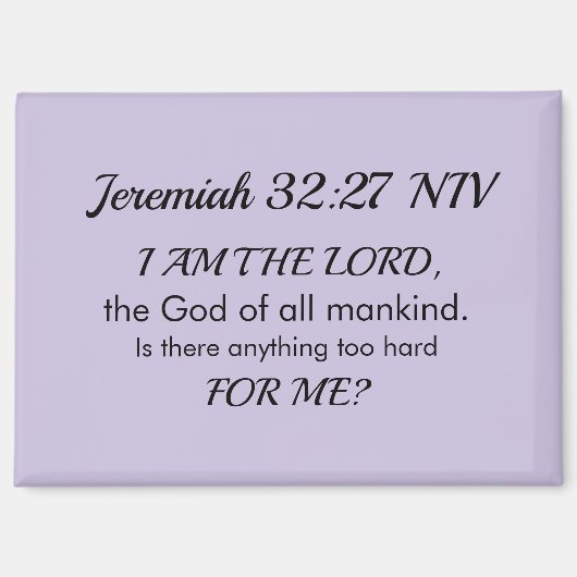 Soft Purple Inspirational Bible Verse Power of God Magneet (Voorkant)