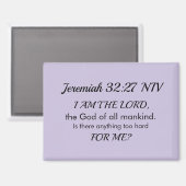 Soft Purple Inspirational Bible Verse Power of God Magneet (Voorkant / Achterkant)