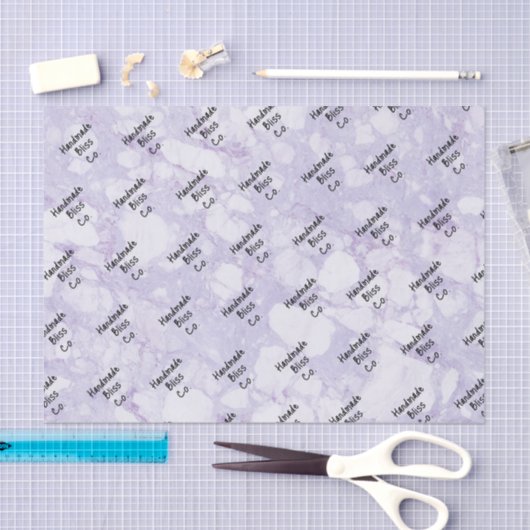 Soft Purple Marble Drip Tissuepapier (Craft)