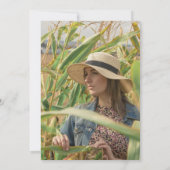 Soft Purple Memorial Large Photo White Text Kaart (Achterkant)