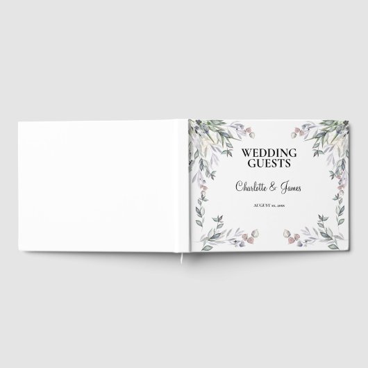 Soft Purple Scottish Heather Wedding  Gastenboek (Volledig)