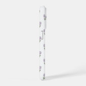 Soft Purple Tulip Pattern Minimal Aesthetic Phone  iPhone Hoesje (Rechterkant)