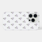 Soft Purple Tulip Pattern Minimal Aesthetic Phone  iPhone Hoesje (Achterkant horizontaal)