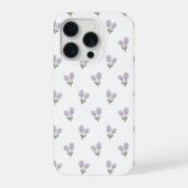 Soft Purple Tulip Pattern Minimal Aesthetic Phone  iPhone Hoesje (Achterkant)