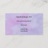 Soft Purple Watercolor Photo Makeup  Visitekaartje (Achterkant)