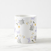 Soft Purple & Yellow Floral Mug Koffiemok (Center)