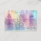 Soft Rainbow Aesthetic Cake Care  Visitekaartje (Voorkant)