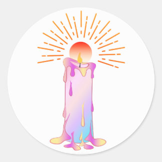 Soft Rainbow Candle Sticker