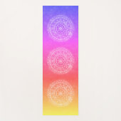 Soft Rainbow Chakra Colorful Gradient Mandala Yoga Yogamat (Voorkant)