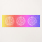 Soft Rainbow Chakra Colorful Gradient Mandala Yoga Yogamat (Voorkant (horizontaal))