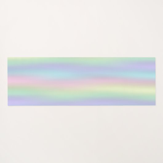 Soft Rainbow Holographic | Aangepast Yogamat (Achterkant (horizontaal))