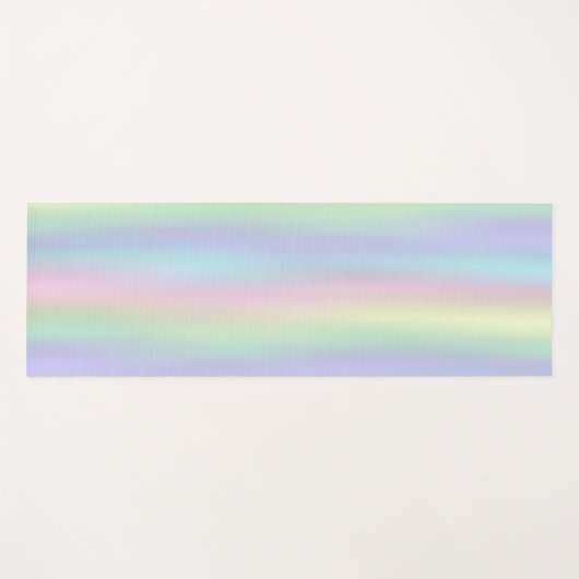 Soft Rainbow Holographic | Aangepast Yogamat (Voorkant (horizontaal))