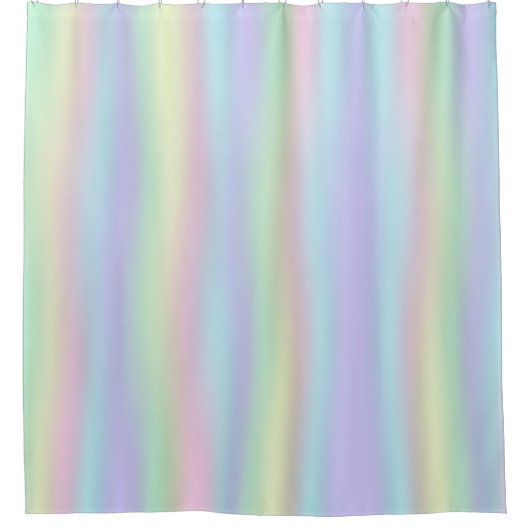 Soft Rainbow Holographic Douchegordijn (Voorkant)