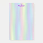 Soft Rainbow Holographic | Gepersonaliseerd Post-it® Notes (Voorkant)