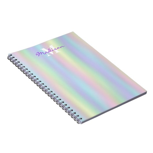 Soft Rainbow Holographic | Monogram Notitieboek (Rechterzijde)