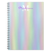Soft Rainbow Holographic | Monogram Notitieboek (Voorkant)