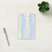 Soft Rainbow Holographic | Monogram Post-it Opmerk Post-it® Notes (Kantoor)