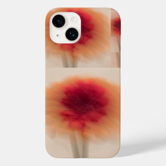 Soft Red Floral Collage iPhone Case (Achterkant)