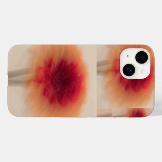 Soft Red Floral Collage iPhone Case (Achterkant (horizontaal))