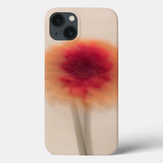 Soft Red Flower Aesthetic iPhone Case | Minimal  (Achterkant)
