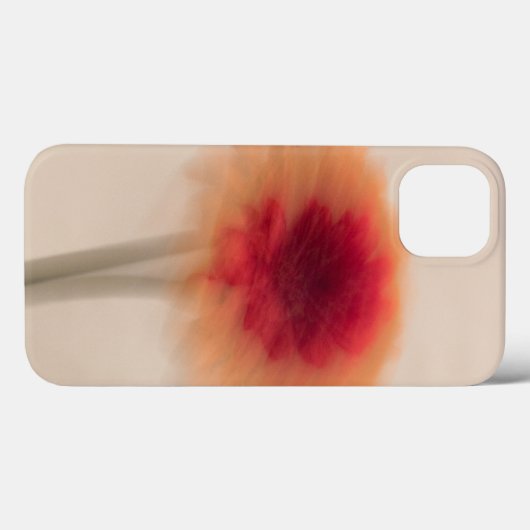 Soft Red Flower Aesthetic iPhone Case | Minimal  (Achterkant (horizontaal))