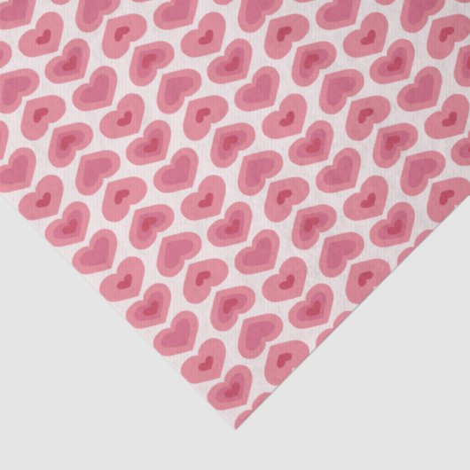 Soft Red Hearts Pattern – Romantic Christmas & Val Tissuepapier (Detail)