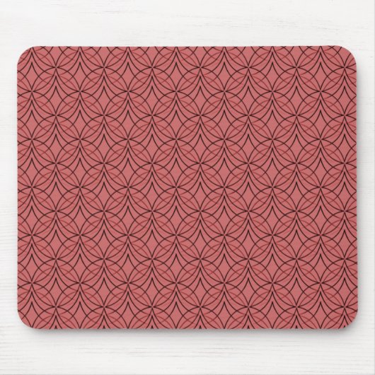 Soft Red Metro Retro Mousepad Muismat (Voorkant)