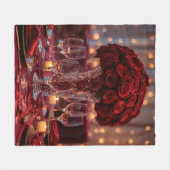 Soft Red Rose Cozy Valentine Romantic Warm Blanket Fleece Deken (Voorkant (Horizontaal))