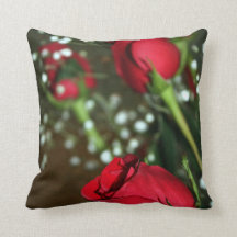 Soft Red Roses Pillow