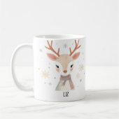 Soft Reindeer Illustration | Gentle Christmas Art Koffiemok (Links)