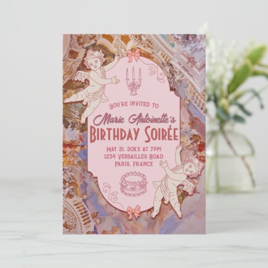 Soft Renaissance Rococo esthetische verjaardagsfee Kaart (Staand voorkant)