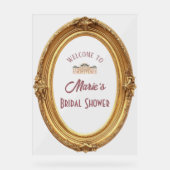 Soft Renaissance Rococo Vrijgezellenfeest Welkomst Acryl Bord (Voorkant)