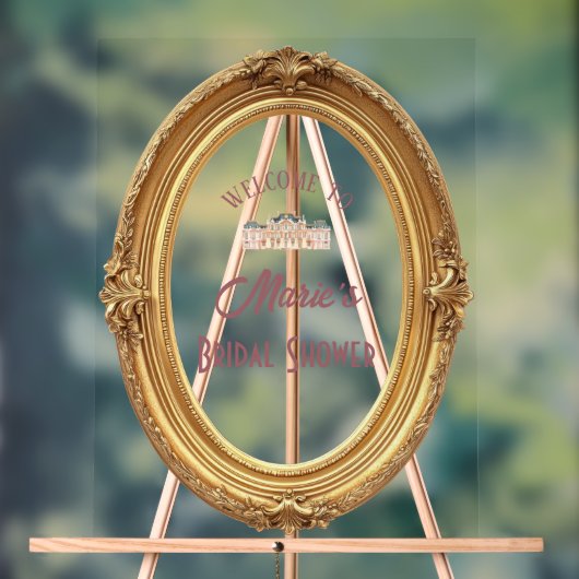 Soft Renaissance Rococo Vrijgezellenfeest Welkomst Acryl Bord (Neutraal)