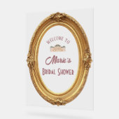 Soft Renaissance Rococo Vrijgezellenfeest Welkomst Acryl Bord (Hoek)