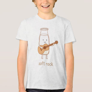 Soft Rock – Schattigee Melkfles Gitaarwoordje Tri-Blend Shirt