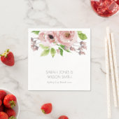 SOFT ROMANTIC BLUSH PINK WATERVERF FLORAL SERVET (Insitu)