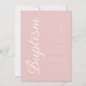 Soft Roos Gold Elegant Ivoor Script Doop Kaart (Voorkant)