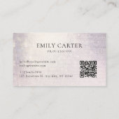Soft Roos Gold Folie QR Code Minimalist Visitekaartje (Achterkant)