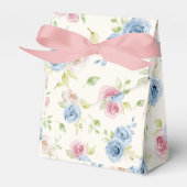 Soft Rose Bouquet Romantic Wedding Favor Box Bedankdoosjes (Voorkant Zijde)